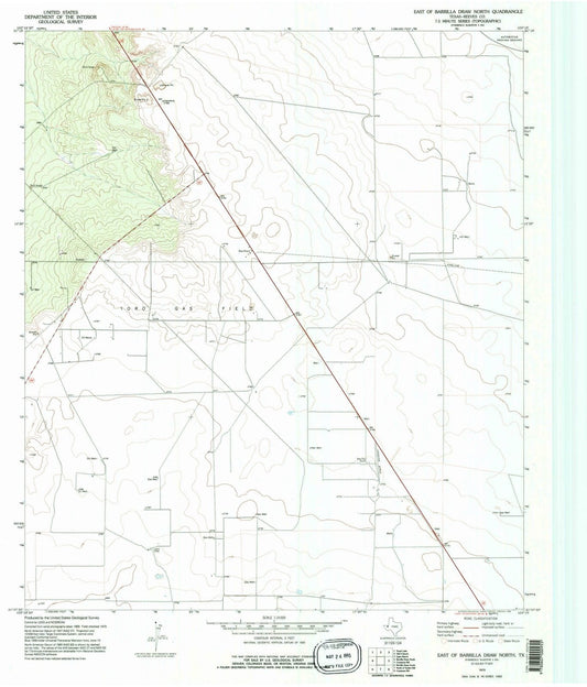 1970 East of Barrilla Draw North, TX - Texas - USGS Topographic Map