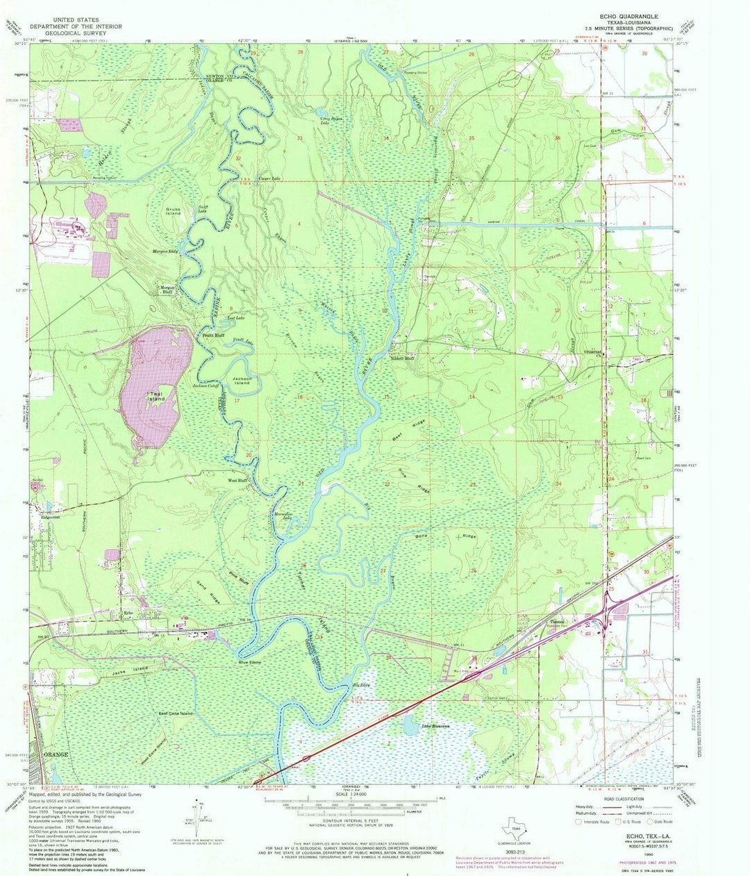 1960 Echo, TX - Texas - USGS Topographic Map