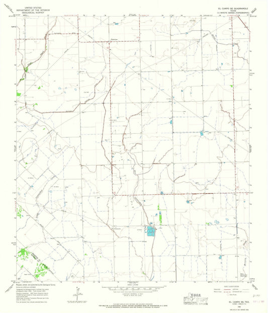 1965 El Campo, TX - Texas - USGS Topographic Map