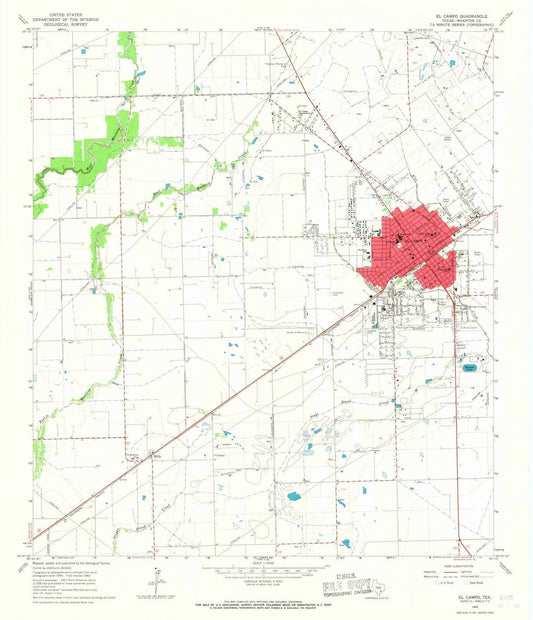 1965 El Campo, TX - Texas - USGS Topographic Map v2