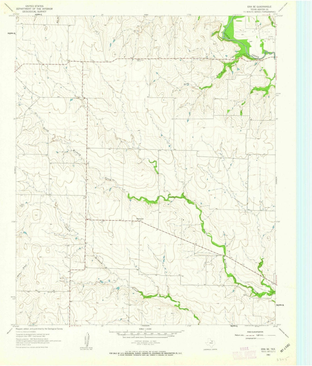 1961 Era, TX - Texas - USGS Topographic Map