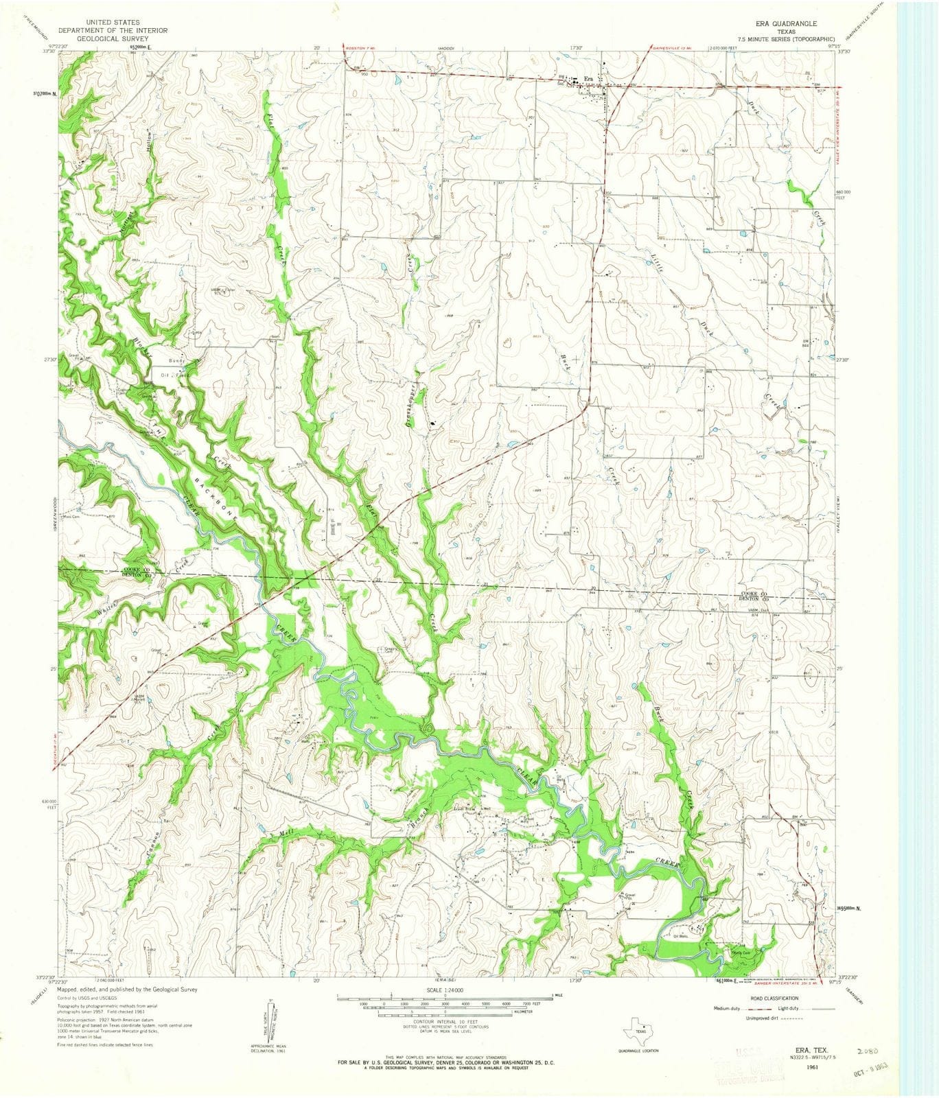 1961 Era, TX - Texas - USGS Topographic Map v2