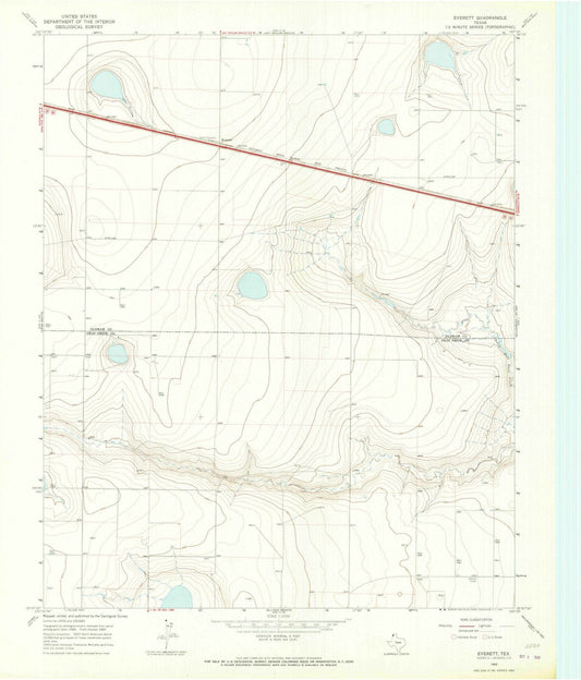 1965 Everett, TX - Texas - USGS Topographic Map