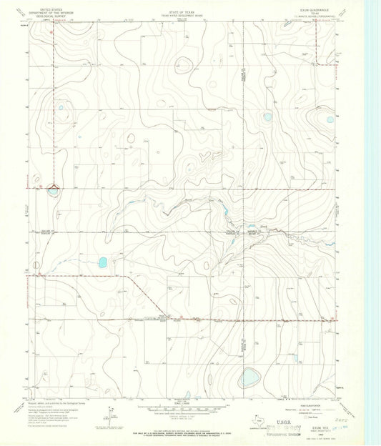 1965 Exum, TX - Texas - USGS Topographic Map
