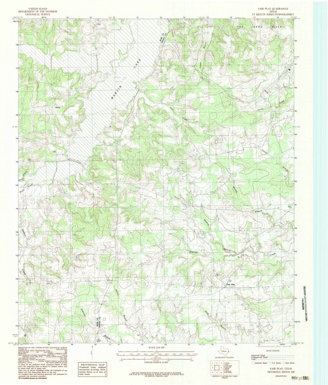 1983 Fair Play, TX - Texas - USGS Topographic Map