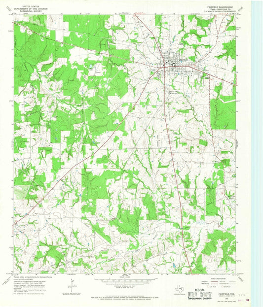 1965 Fairfield, TX - Texas - USGS Topographic Map