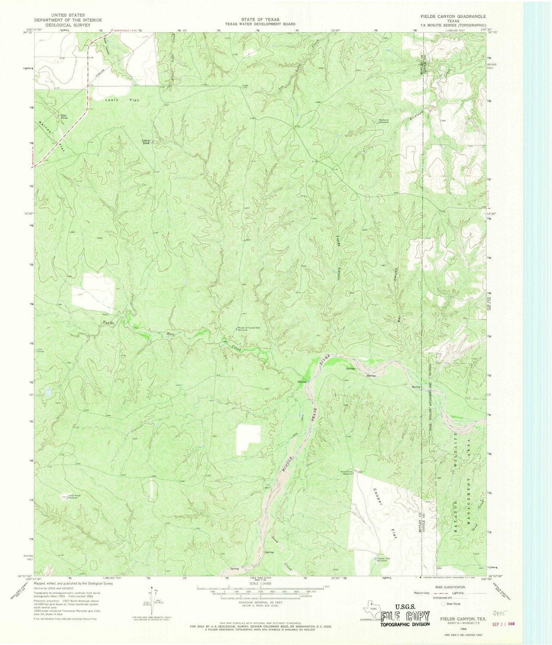1966 Canyon, TX - Texas - USGS Topographic Map v3