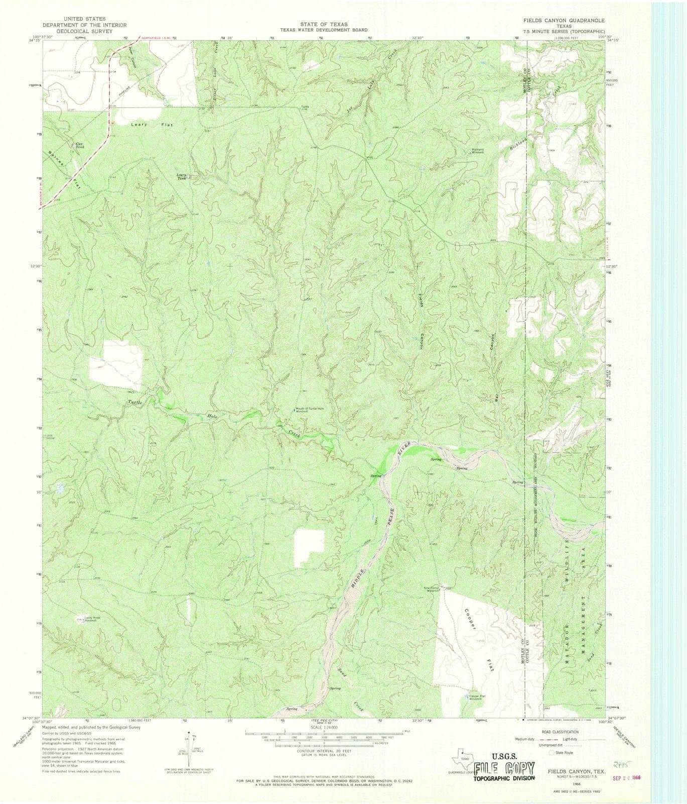 1966 Canyon, TX - Texas - USGS Topographic Map v3