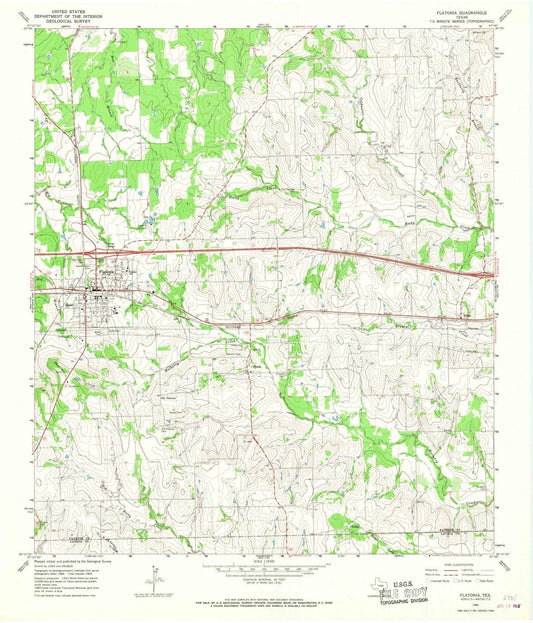 1965 Flatonia, TX - Texas - USGS Topographic Map