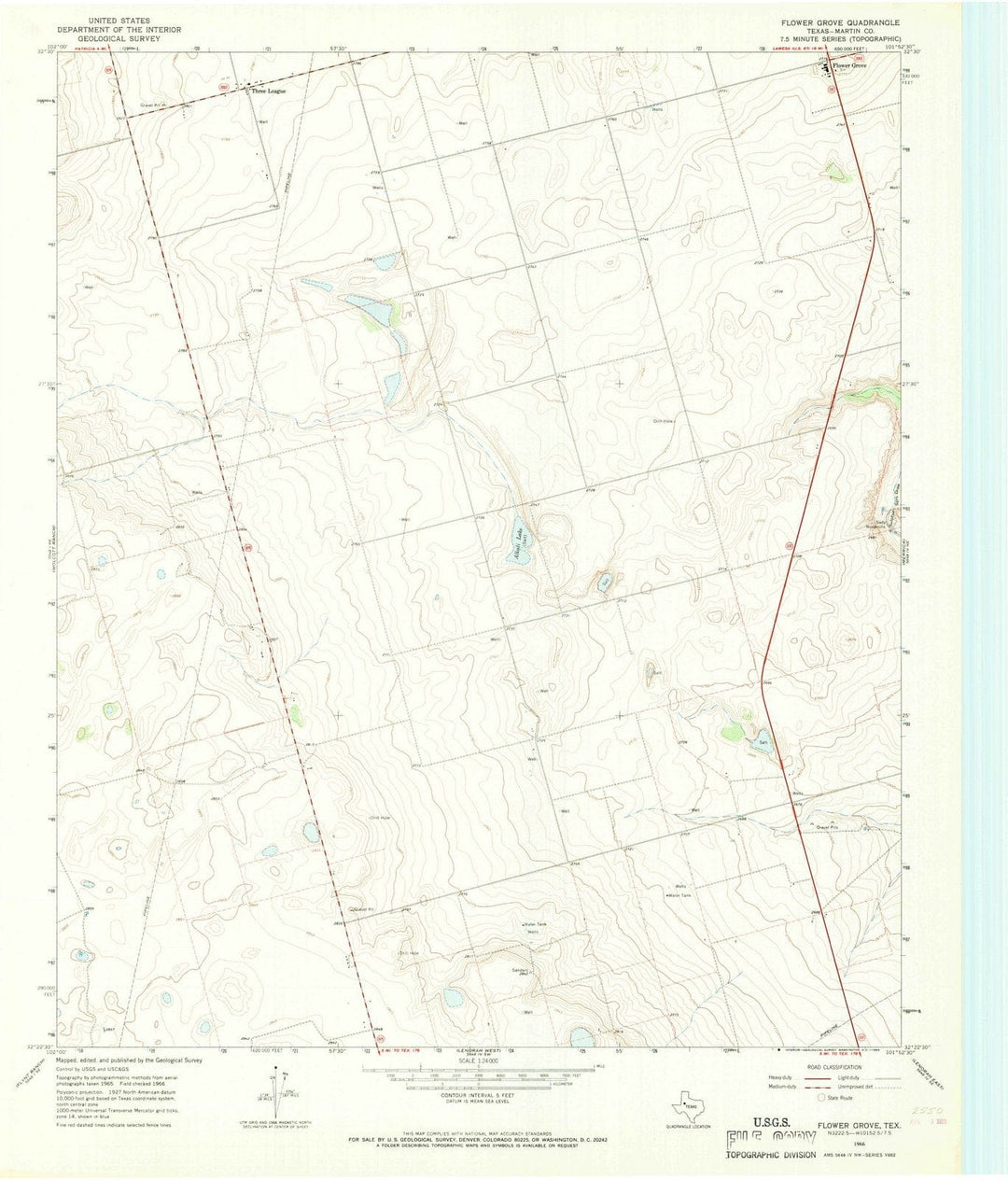 1966 Flower Grove, TX - Texas - USGS Topographic Map