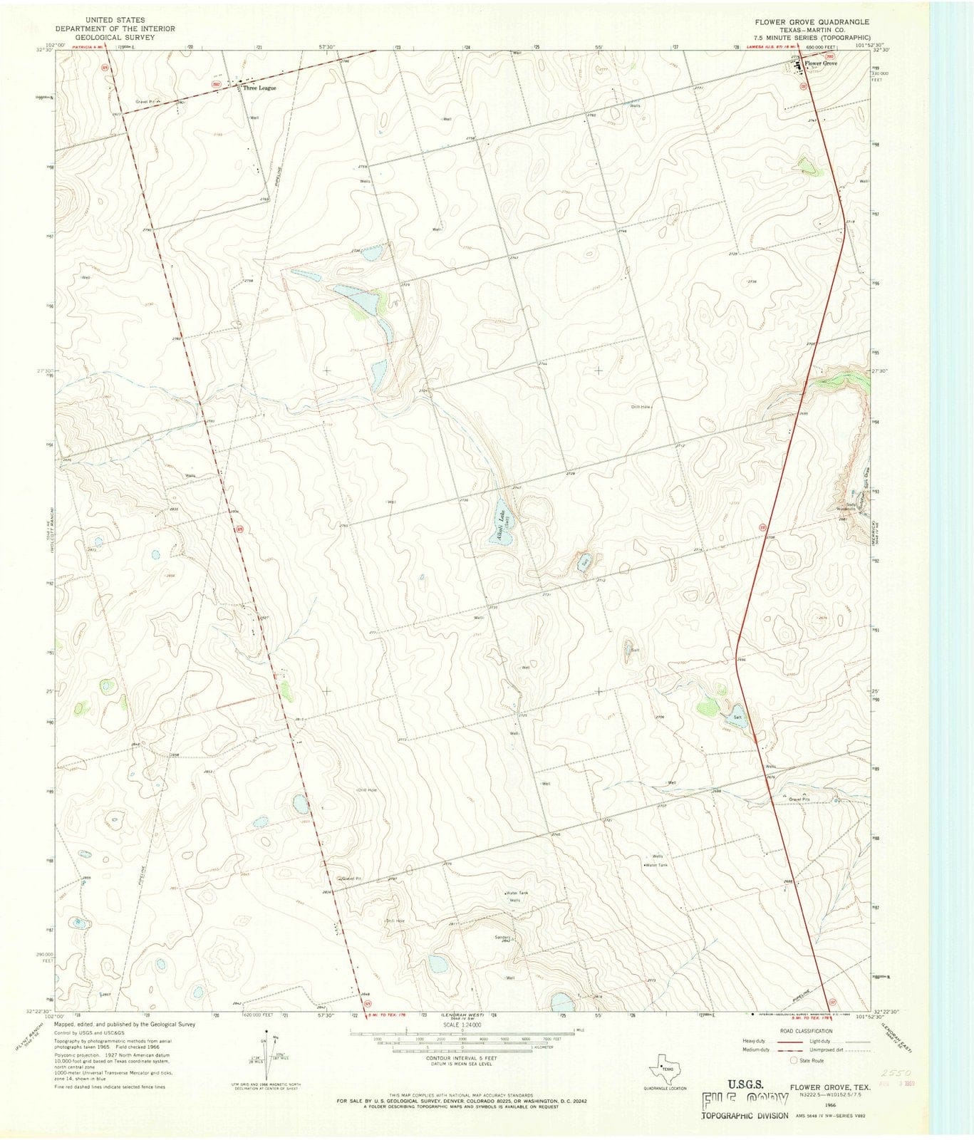 1966 Flower Grove, TX - Texas - USGS Topographic Map