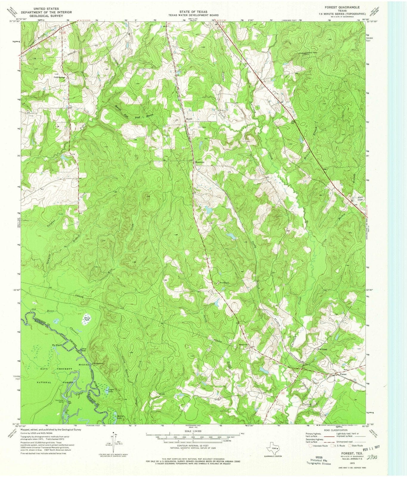 1973 Forest Hill, TX - Texas - USGS Topographic Map
