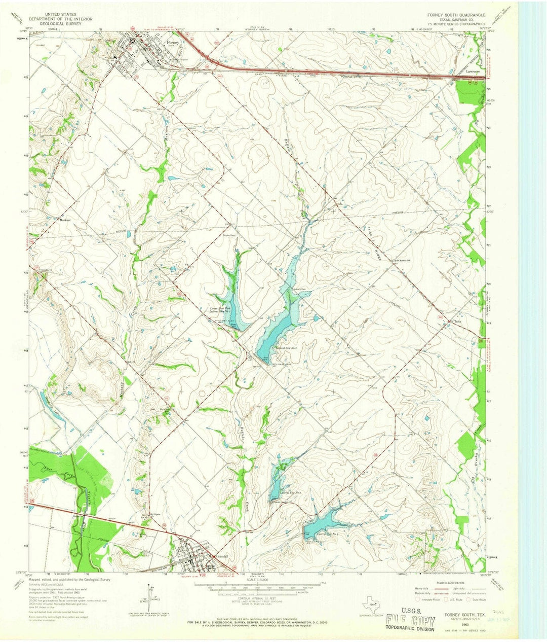 1963 Forney, TX - Texas - USGS Topographic Map v2