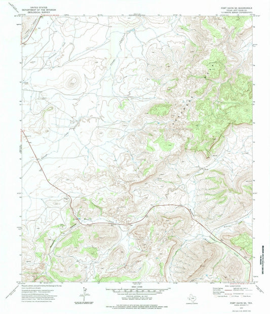 1972 Fortavis, TX - Texas - USGS Topographic Map