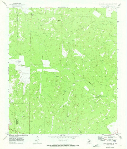 1970 Fort McKavett, TX - Texas - USGS Topographic Map