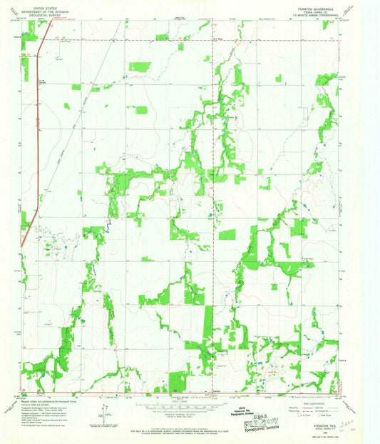 1965 Funston, TX - Texas - USGS Topographic Map