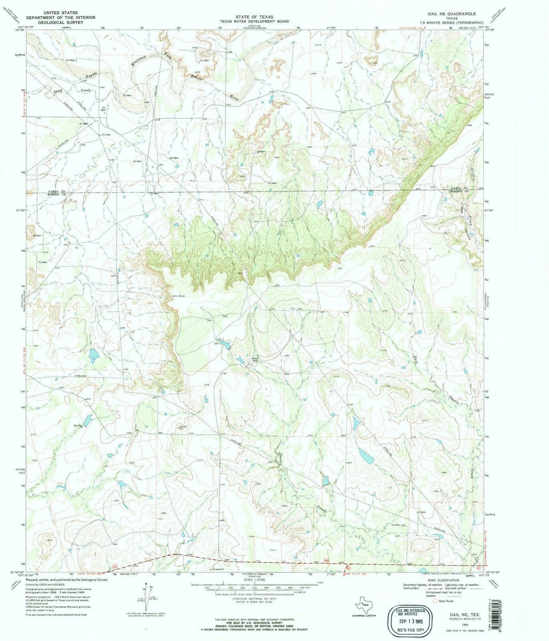 1969 Gail, TX - Texas - USGS Topographic Map