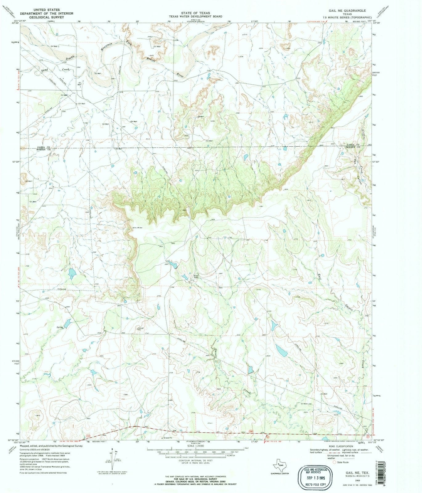 1969 Gail, TX - Texas - USGS Topographic Map