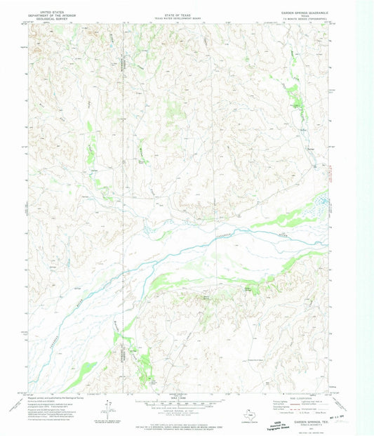 1971 Garden Springs, TX - Texas - USGS Topographic Map