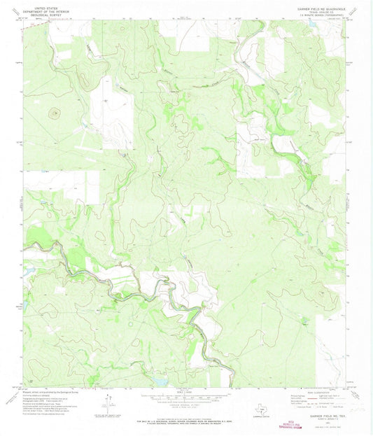 1971 Garner Field, TX - Texas - USGS Topographic Map