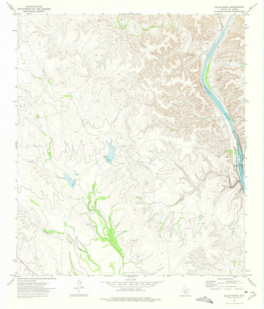 1972 Gillis Ranch, TX - Texas - USGS Topographic Map