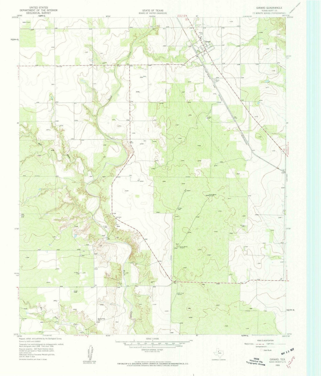 1959 Girard, TX - Texas - USGS Topographic Map