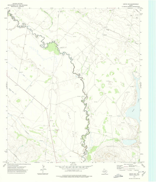 1972 Girvin, TX - Texas - USGS Topographic Map v2