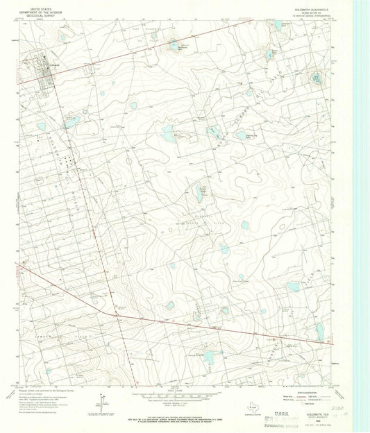 1965 Goldsmith, TX - Texas - USGS Topographic Map