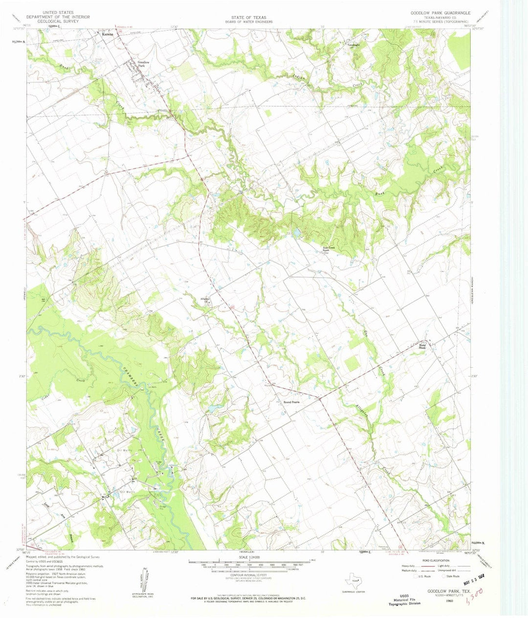 1960 Goodlow Park, TX - Texas - USGS Topographic Map