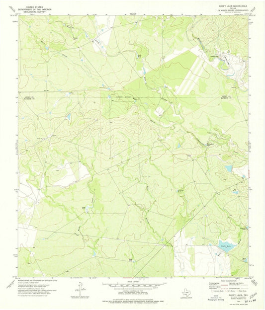 1974 Goofy Lake, TX - Texas - USGS Topographic Map