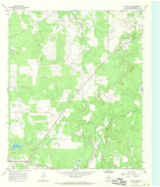 1967 Grand Lake, TX - Texas - USGS Topographic Map