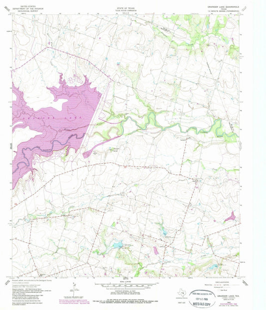 1963 Granger Lake, TX - Texas - USGS Topographic Map
