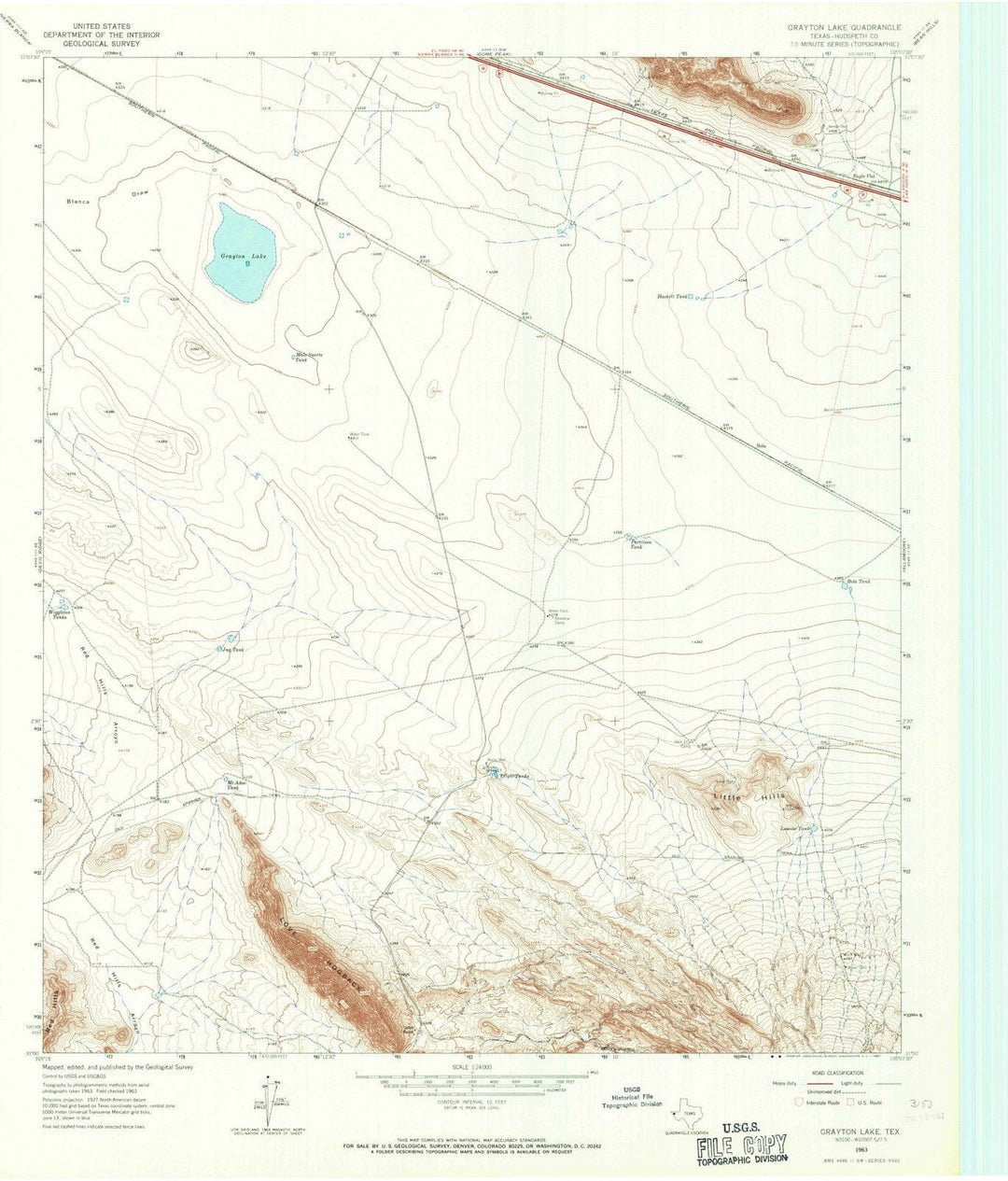 1963 Grayton Lake, TX - Texas - USGS Topographic Map