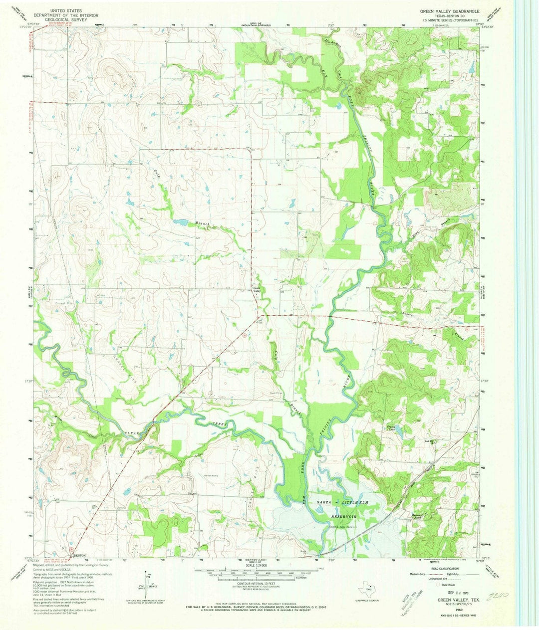 1960 Green Valley, TX - Texas - USGS Topographic Map