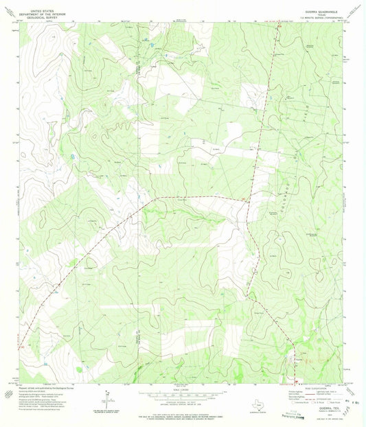 1972 Guerra, TX - Texas - USGS Topographic Map