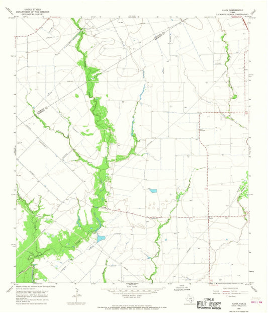 1965 Hahn, TX - Texas - USGS Topographic Map