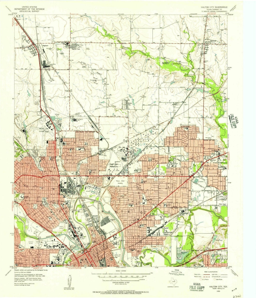 1955 Haltom City, TX - Texas - USGS Topographic Map v2