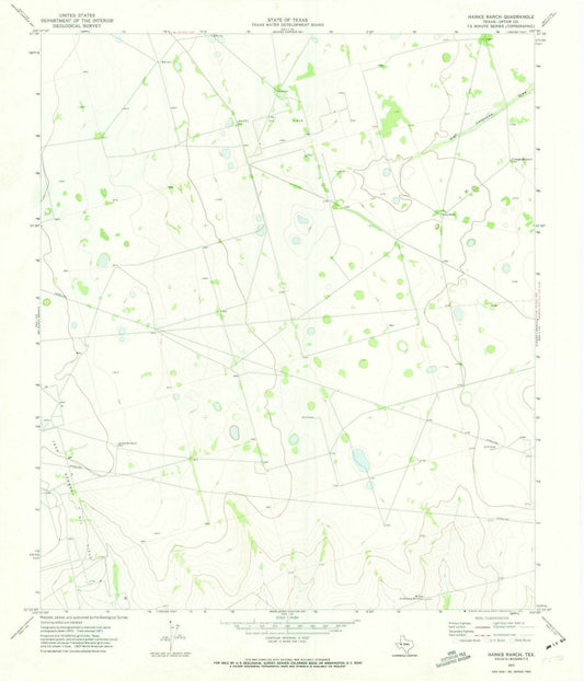 1971 Hanks Ranch, TX - Texas - USGS Topographic Map