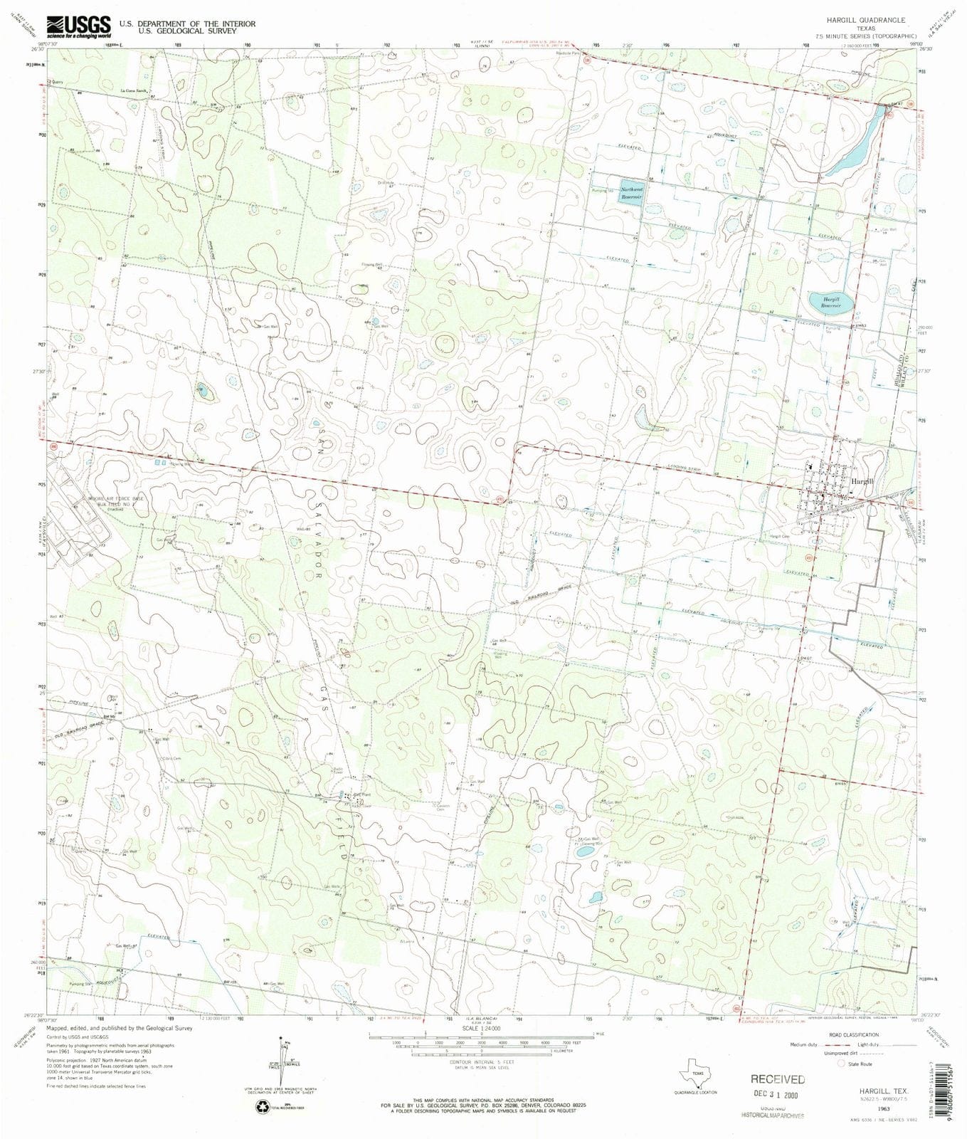 1963 Hargill, TX - Texas - USGS Topographic Map