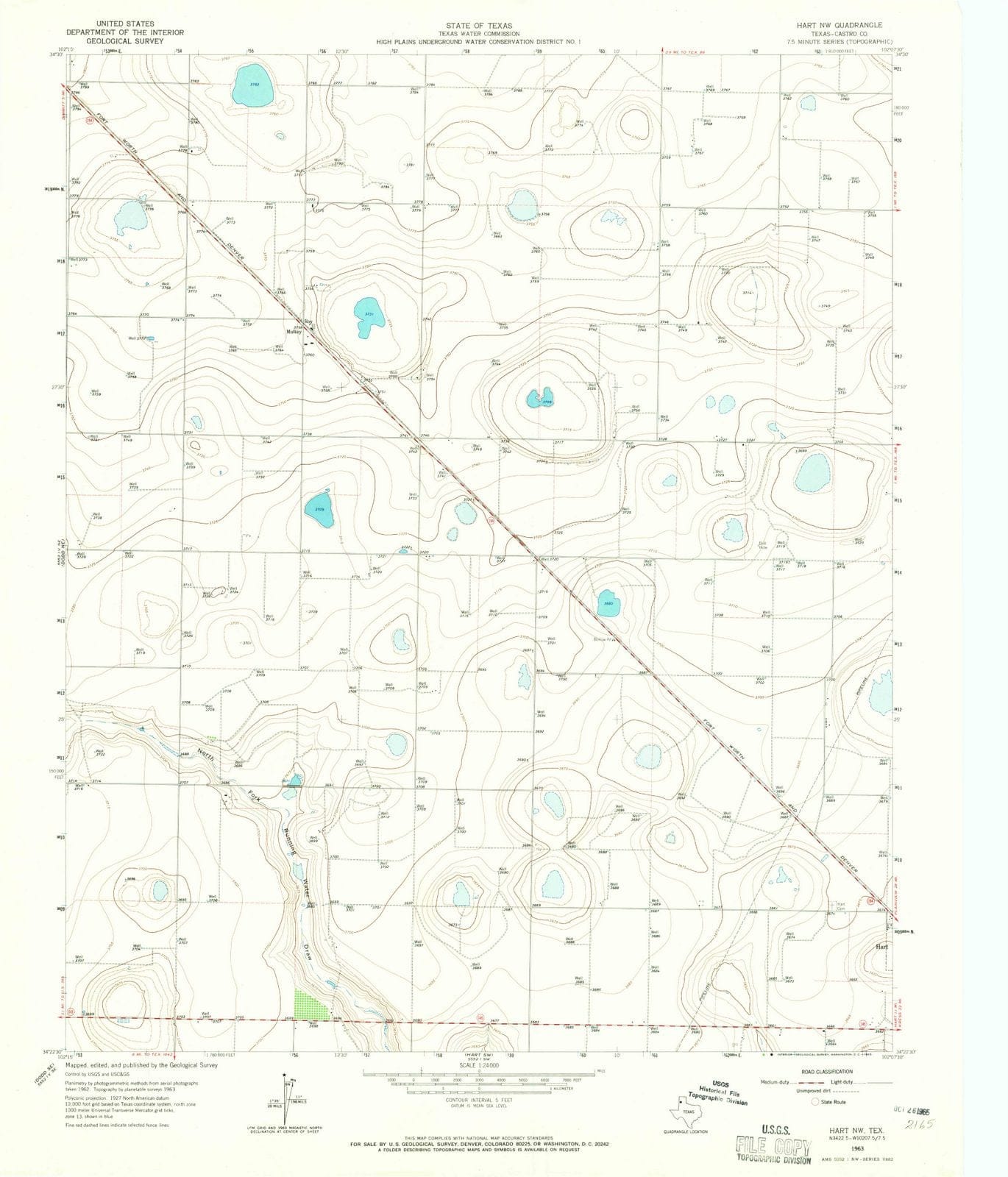 1963 Hart, TX - Texas - USGS Topographic Map