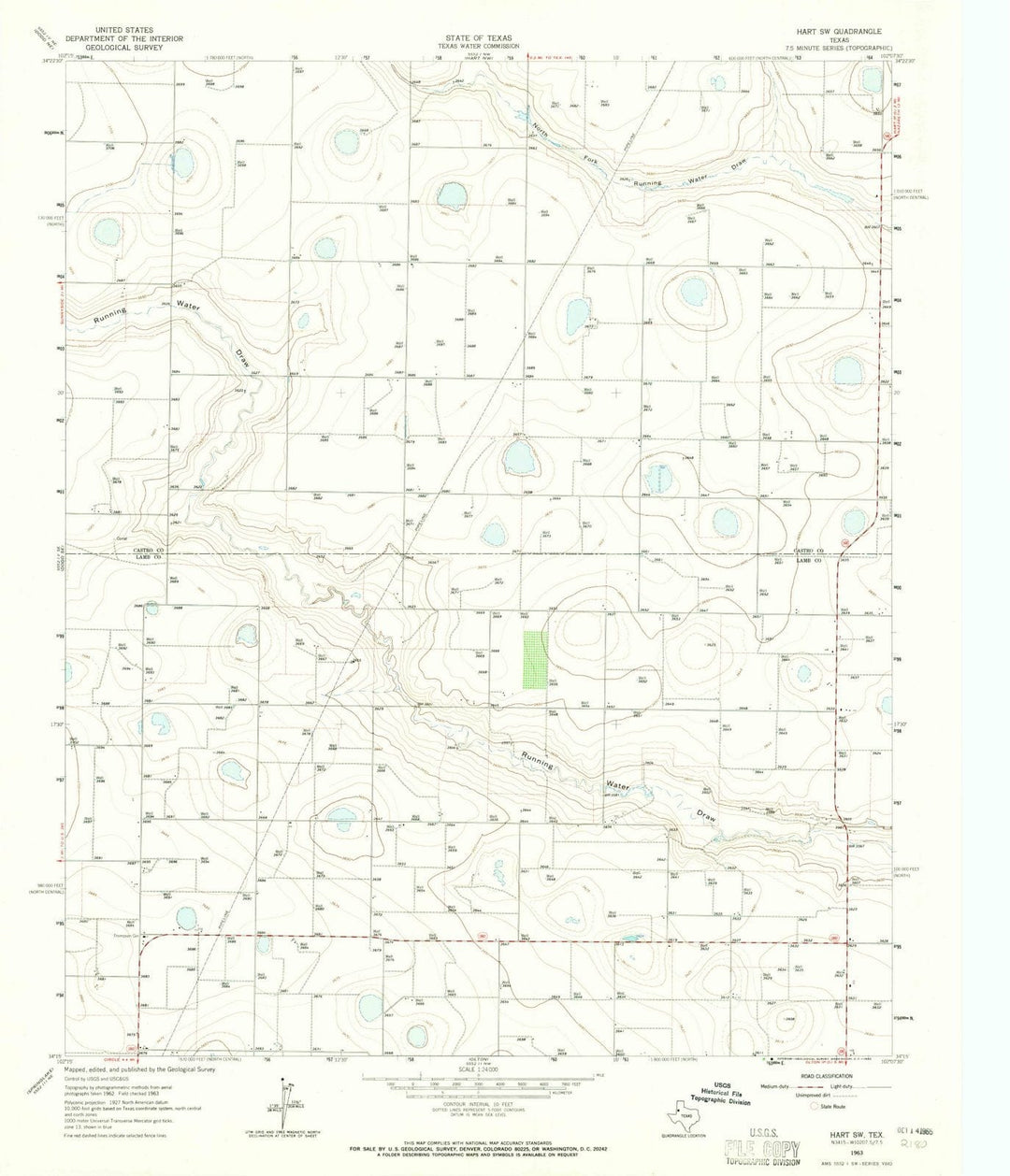 1963 Hart, TX - Texas - USGS Topographic Map v2