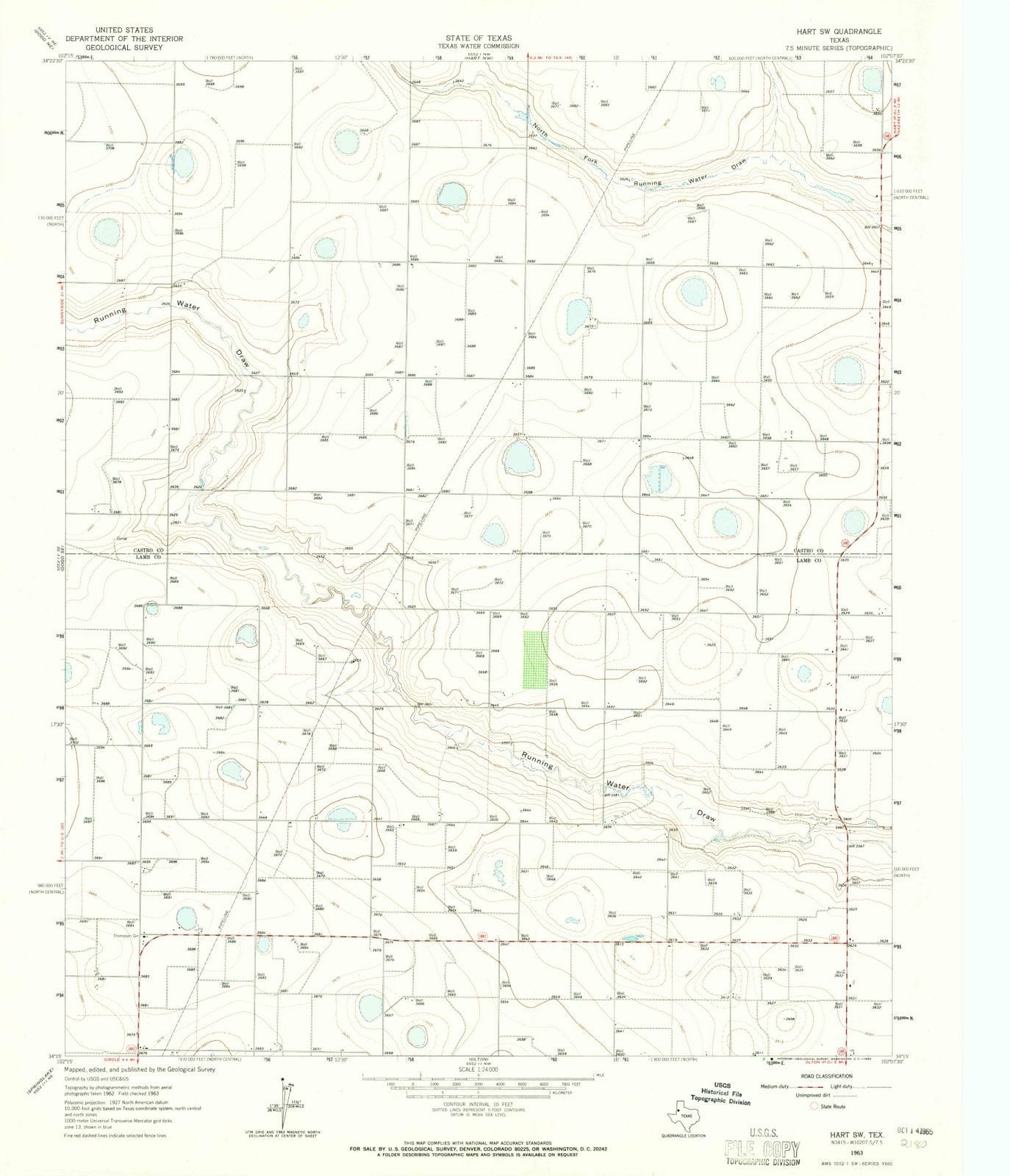 1963 Hart, TX - Texas - USGS Topographic Map v2