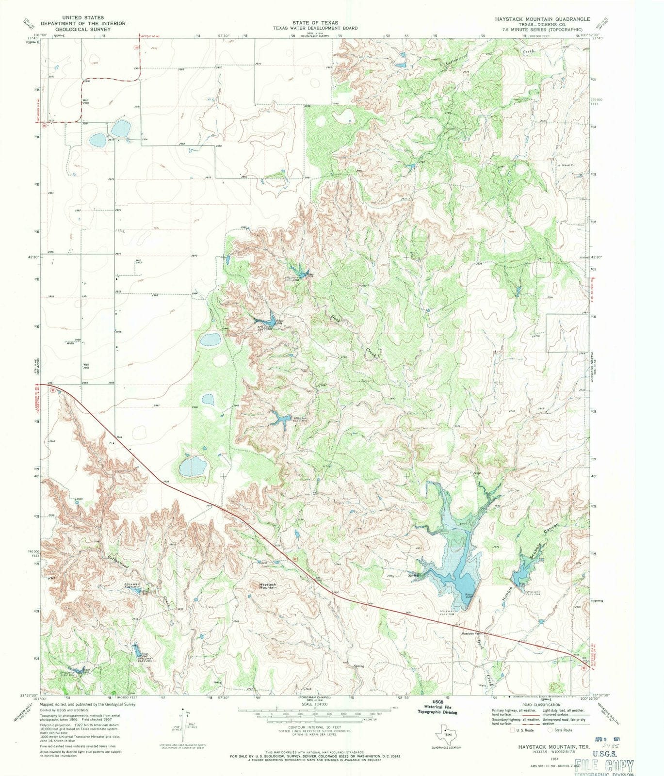 1967 Haystack Mountain, TX - Texas - USGS Topographic Map