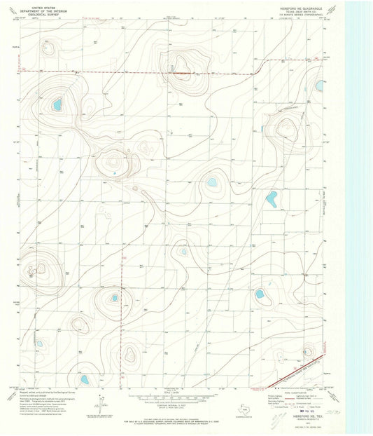 1971 Hereford, TX - Texas - USGS Topographic Map
