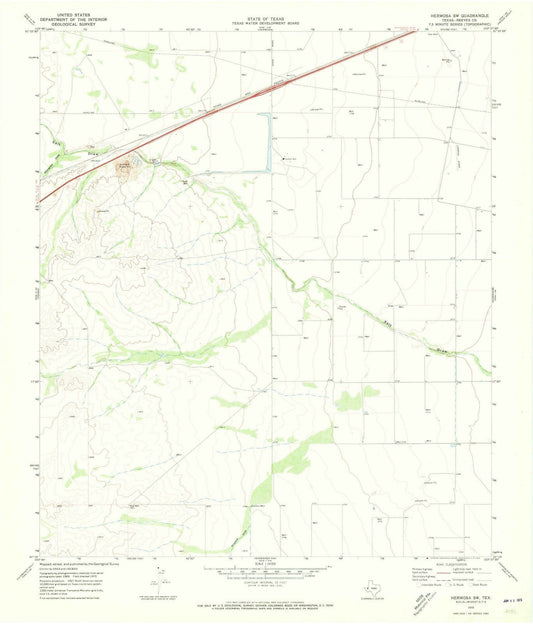 1970 Hermosa, TX - Texas - USGS Topographic Map