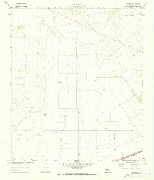 1970 Hermosa, TX - Texas - USGS Topographic Map v2