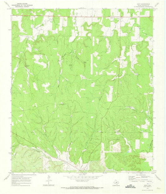 1970 Hext, TX - Texas - USGS Topographic Map