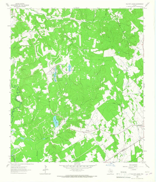 1964 Hilltop Lakes, TX - Texas - USGS Topographic Map