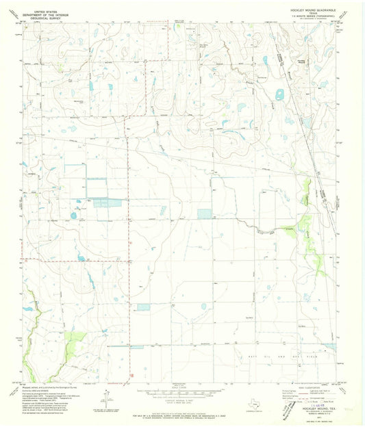 1971 Hockley Mound, TX - Texas - USGS Topographic Map