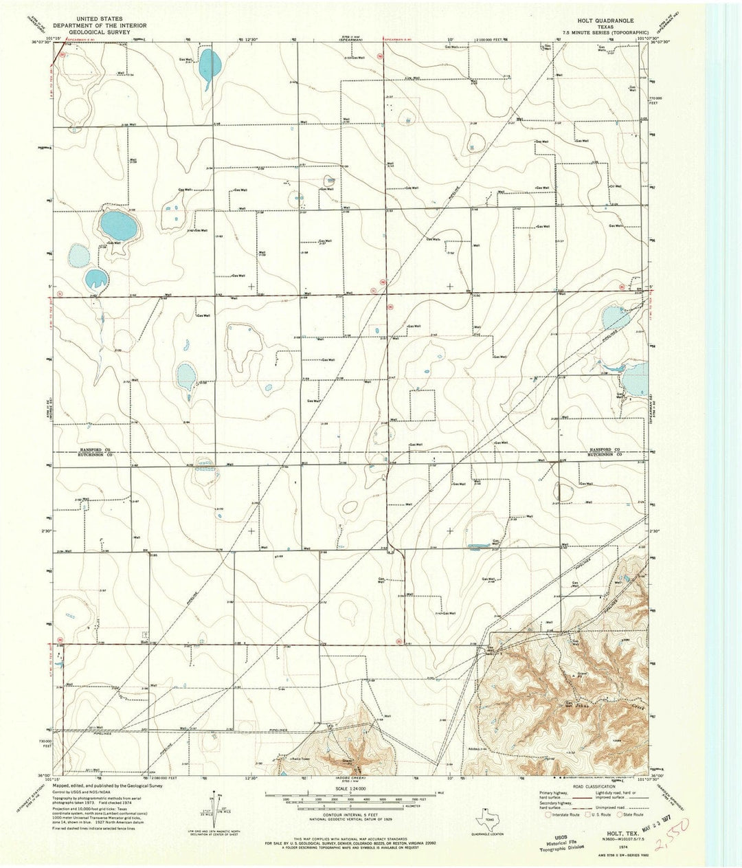 1974 Holt, TX - Texas - USGS Topographic Map